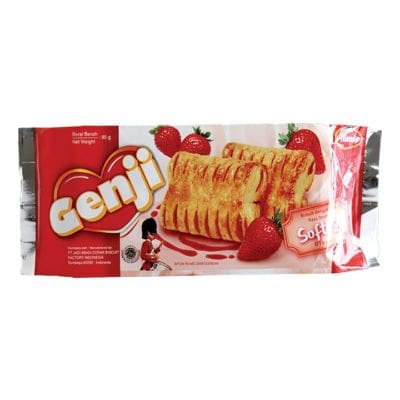 Macam-macam Biskuit & Snack Monde - Monde Genji Strawberry Soft Pie