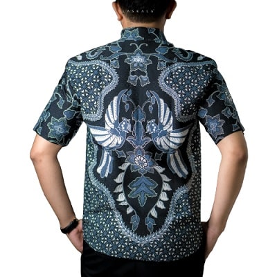 Kemeja Batik Pria Lengan Pendek Ekslusif & Modern - Laskala Premium Batik Hagia Lengan Pendek D11B567 Model Kemeja Batik Lengan Pendek Mewah & Elegan - Laskala Premium Batik Hagia Lengan Pendek D11B567