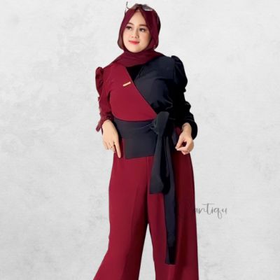 Cantiqu - Oneset Kejora Setelan Wanita Crincle Airflow One Set Crinkle Kekinian & Premium - Cantiqu - Oneset Kejora Setelan Wanita Crincle Airflow