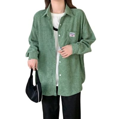 Jaket Wanita Korea YURUMA Corduroy Shirt Jaket Korduroi Jaket Wanita Korea YURUMA Corduroy Shirt Jaket Korduroi