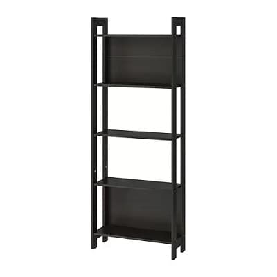Rak Buku IKEA Modern & Aesthetic - LAIVA Rak Buku Hitam Cokelat Rak Buku IKEA Minimalis & Modern - LAIVA Rak Buku Hitam Cokelat