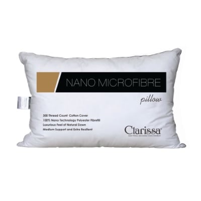 Bantal Bulu Angsa Terbaik & Harga - Clarissa Bantal Nano Microfiber Basic (Bulu Angsa Sintetis)