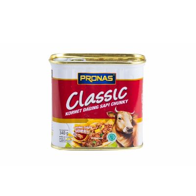 Daging Kaleng Kemasan Terbaik yang Enak - Pronas Classic Kornet Daging Sapi Chunky