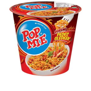 1237 Pop Mie Mi Instan Goreng Pedes Gledeek Ayam 75g