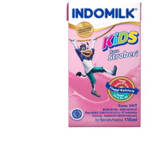 2170 Indomilk Susu Cair Uht Kids Strawberry Tpk 115ml