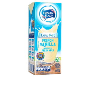 2194 Frisian Flag Susu Cair Low Fat Vanilla 225ml