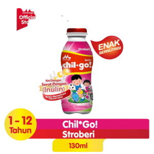 2248 Morinaga Minuman Susu Steril Chil Go Strawberry Btl 130ml
