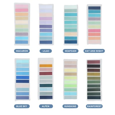 Panmomo 10 Colorful Index Page Markers Pembatas Buku Lucu, Aesthetic & Unik - Panmomo 10 Colorful Index Page Markers