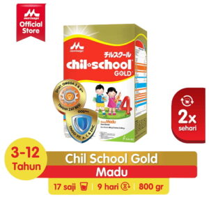 3867 Morinaga Chil School Susu Pertumbuhan 4 Madu 800g