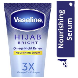 5728 Vaseline Hijab Bright Omega Night Renew Nourishng Serum 180ml