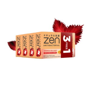 5744 Zen Anti Bacterial Body Soap Shiso Echinacea 4x70g