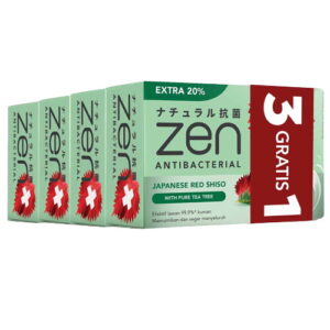 5745 Zen Anti Bacterial Body Soap Shiso Pure Tea Tree 4x70g