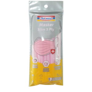 6250 Indomaret Masker Slim 3ply 5 S Pink