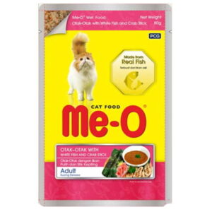 7505 Me O Cat Food Otak Otak White Fish Crab Stick 80g