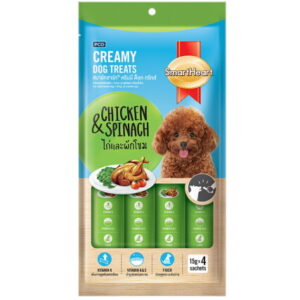 7537 Smartheart Dog Creamy Treat Adult Chicken Spinach 60g