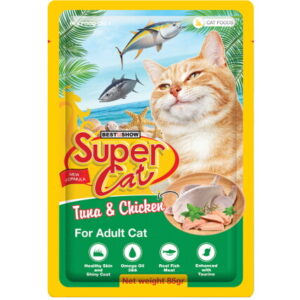 7541 Super Cat Cat Food Adult Tuna Chicken Pch 85g