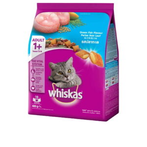 7546 Whiskas Cat Food Dry Pack Adult 1 Ocean Fish 480g