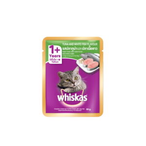 7555 Whiskas Cat Food Tuna White Fish 80g