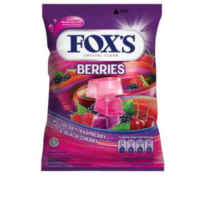 944 Fox S Candy Crystal Clear Berries Pck 90g
