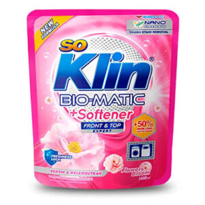 So Klin Detergent Cair Biomatic Softener Top Front Load Flowers Bloom 1600ml