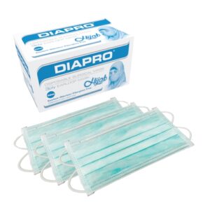 1103 Diapro Value Hijab New Mask Earloop Green 3ply 50s