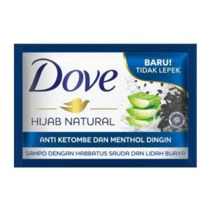 1172 Dove Hijab Natural Sampo Anti Ketombe Dan Menthol Dingin Sachet 8ml