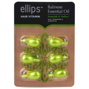 1266 Ellips Hair Vitamin Balinese Essential Oil Nourish And Soften Blister 6 Capsules 1ml