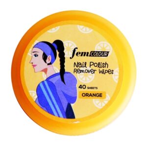 1450 Fem Nail Polish Remover Wipes Orange 40 Sheets