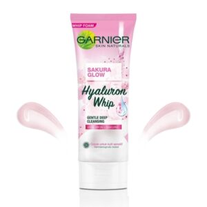 1571 Garnier Sakura Glow Hyaluron Whip Gentle Deep Cleansing 50ml