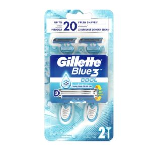 1637 Gillette Blue 3 Cool Comfortfresh 2s