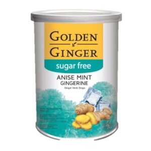 1650 Golden Ginger Can Sugar Free Ginger Herb Drops Anisemint 100gr