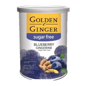 1653 Golden Ginger Can Sugar Free Ginger Herb Drops Blueberry 100gr