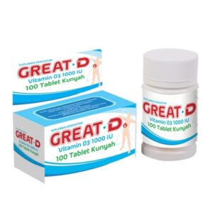 1668 Greatd Vitamin D3 1000 Iu 100 Tablet Kunyah