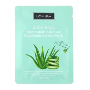 2588 Lomira Sheet Essence Mask Aloevera Niacinamide Acne Care Brightening 25gr