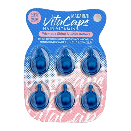 2751 Makarizo Vitacaps Hair Vitamin Prismatic Shine And Color Reflect Blister 6 Kapsul 1ml 1