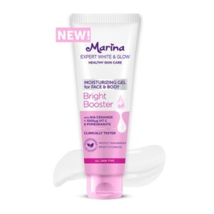 2840 Marina Expert White Glow Moisturizing Gel For Face And Body Bright Booster 100ml