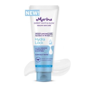 2842 Marina Expert White Glow Moisturizing Gel For Face And Body Hydra Lock 100ml