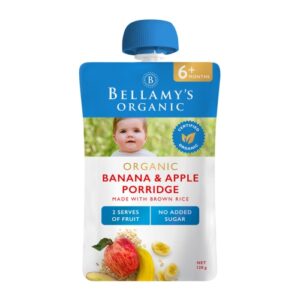 346 Bellamys Organic Banana Apple Porridge 120gr