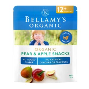 349 Bellamys Organic Pear Apple Snacks 12 Months 20gr