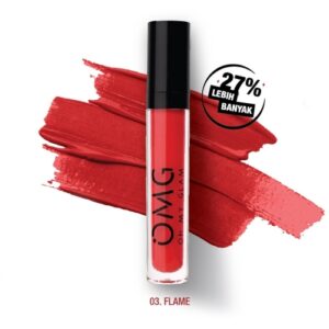 3668 Omg Oh My Glam Matte Kiss Lip Cream 03 Flame 35gr