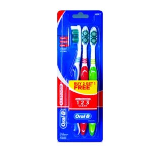 3672 Oral B All Rounder 123 Clean 40 Soft Blister Card 3s
