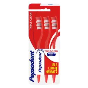 3841 Pepsodent Tb Triple Clean Med Mp 3pcs
