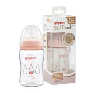3884 Pigeon Botol Tester Wide Neck Pplus Nipple Light Orange 200ml
