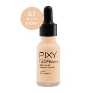 3937 Pixy Uv Whitening 4 Beauty Benefits Stay Last Serum Foundation 01 Rosy Ivory 17ml