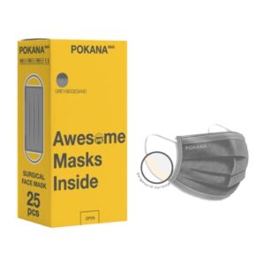 3976 Pokana 4ply Earloop Surgical Face Mask Grey Beige Sand 25s