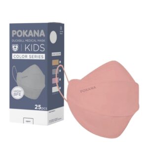 3979 Pokana Kids Duckbill Medical Mask Light Colors Series Nude Pink 25s