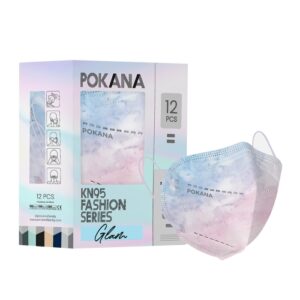 3987 Pokana Kn95 Face Mask Fashion Series Glam Colorful Tie Dye 12s