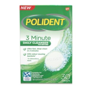 4005 Polident 3 Minute Denture Cleanser 30 Tablet