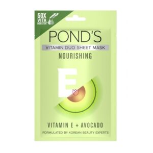 4020 Ponds Vitamin Duo Sheet Mask Vitamin E Plus Avocado 20gr
