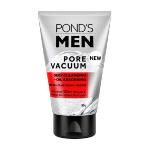 4023 Ponds Men Pore Vacuum Mineral Clay Foam Plus Scrub 90gr